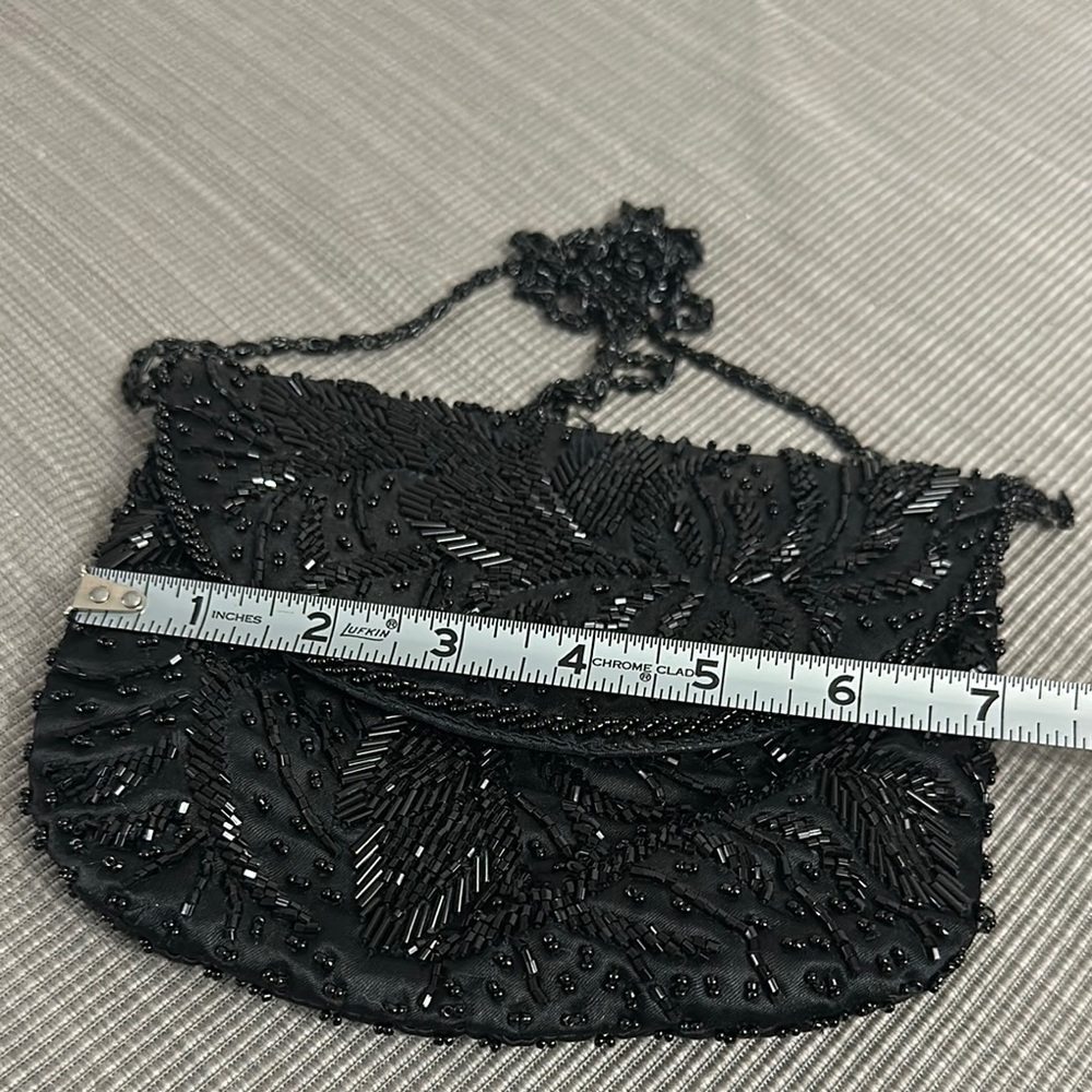 Elegant Black Beaded Purse - Picture 7 of 7